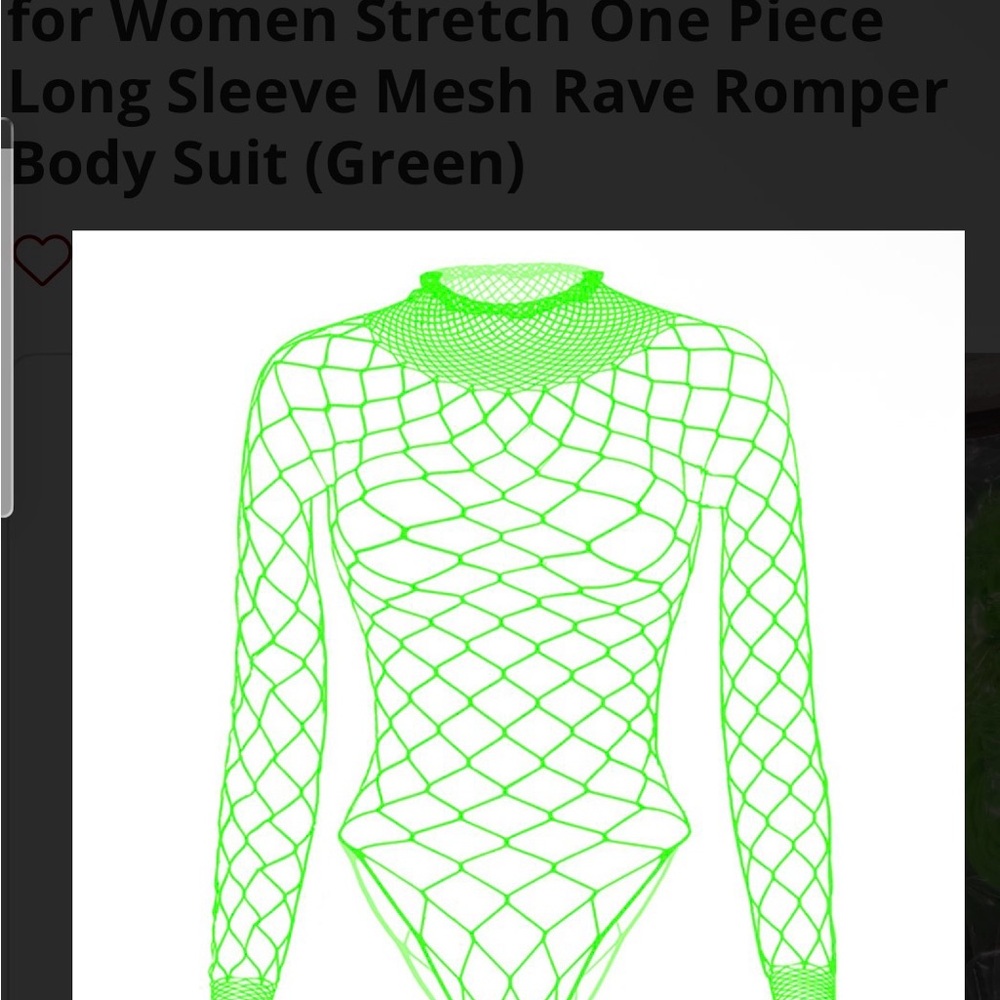 Neon Green Mesh Bodysuit